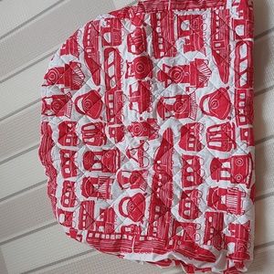 EUC Red Train Changing Pad Cover For Nursery